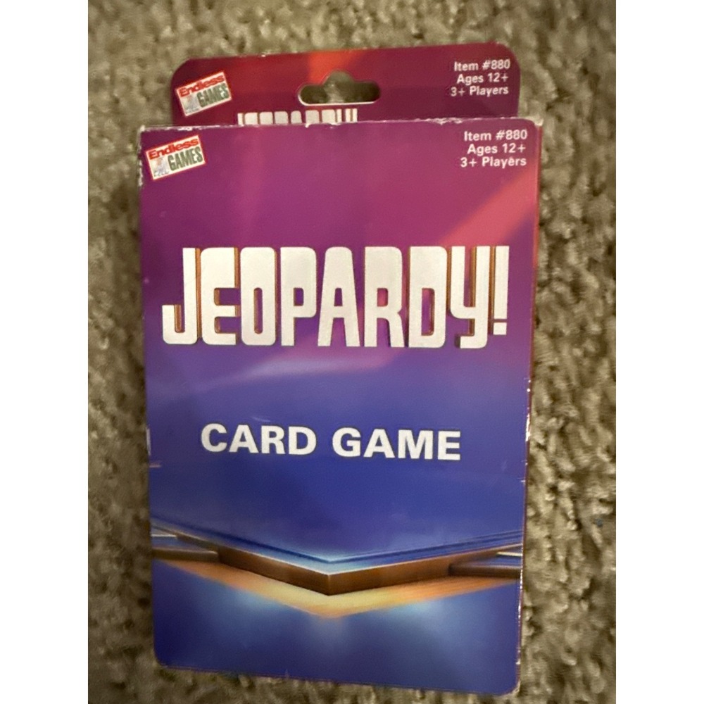 Endless Games Jeopardy! Card Game Trivia Travel Set Item 880 216 Cards